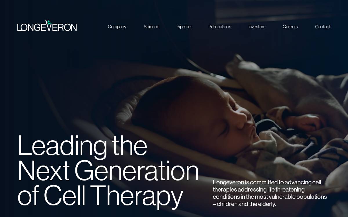 Longeveron website preview