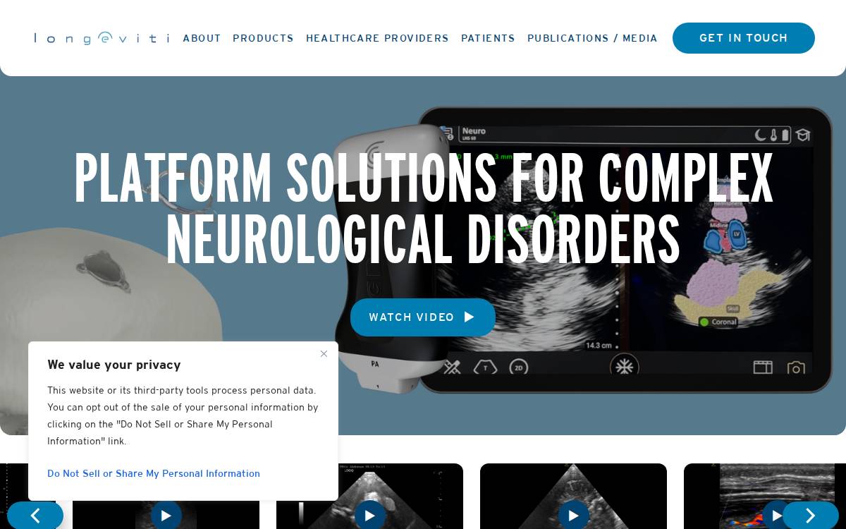 Longeviti website preview