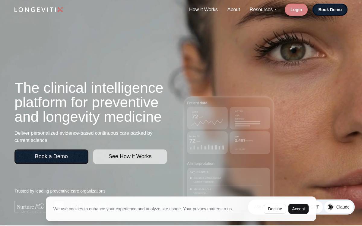 Longevitix website preview