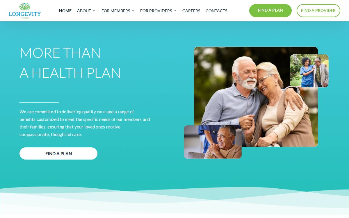 Longevity website preview