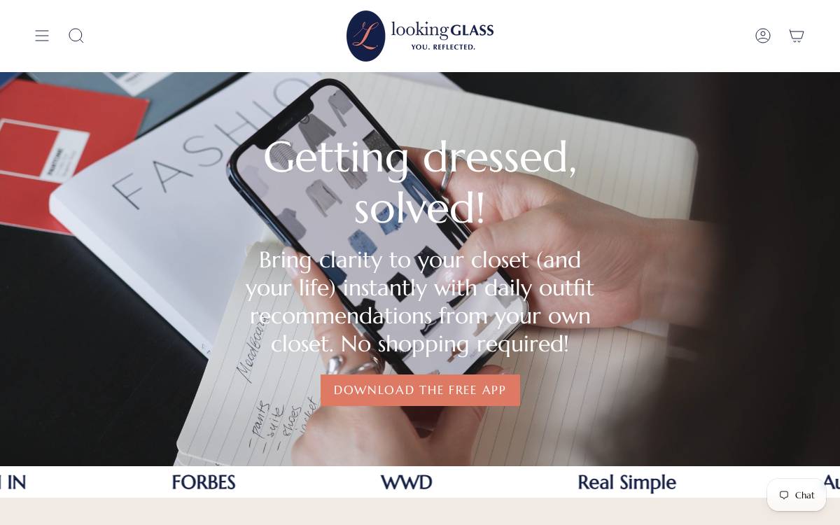 lookingGLASS website preview