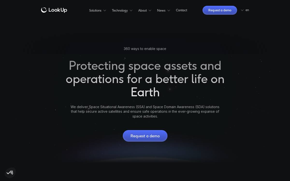 Look Up Space website preview