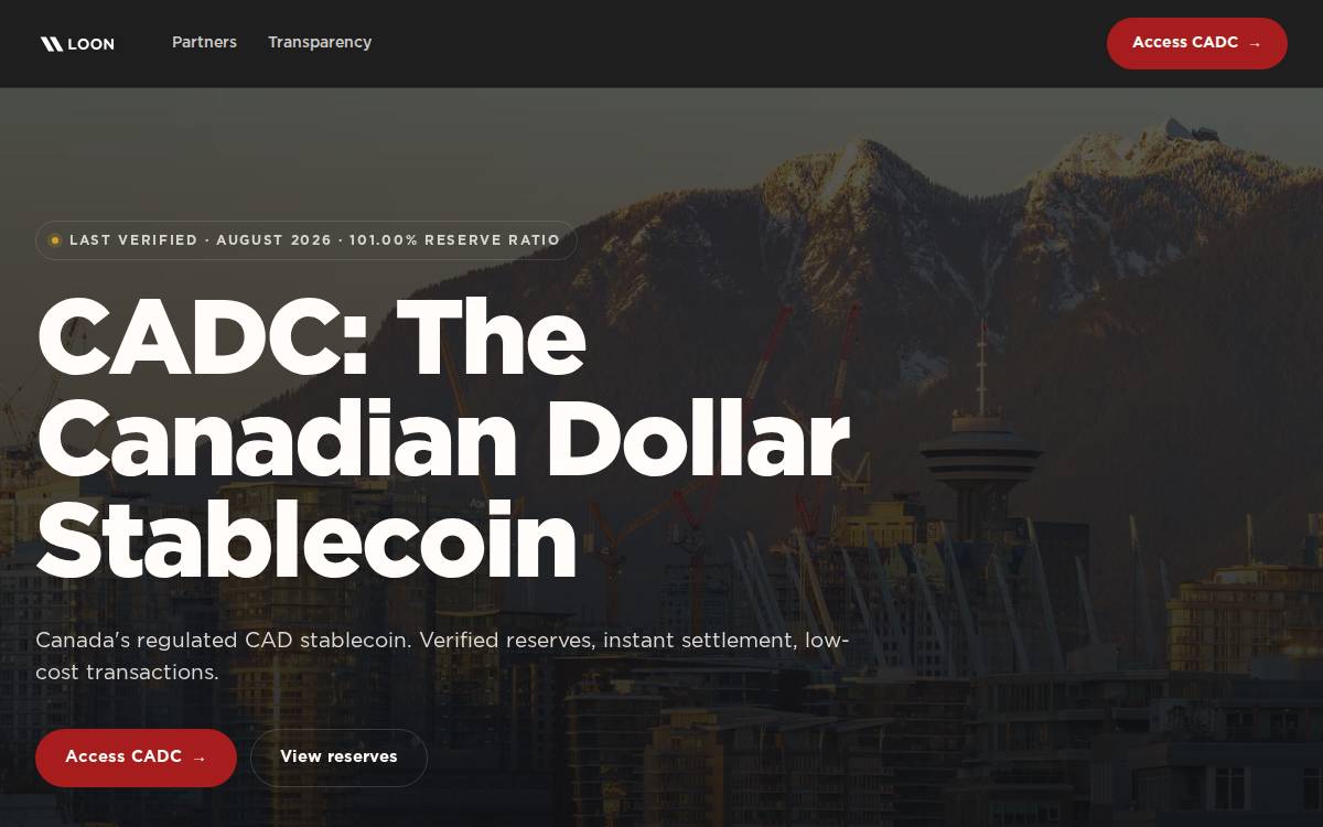 Loon Finance website preview