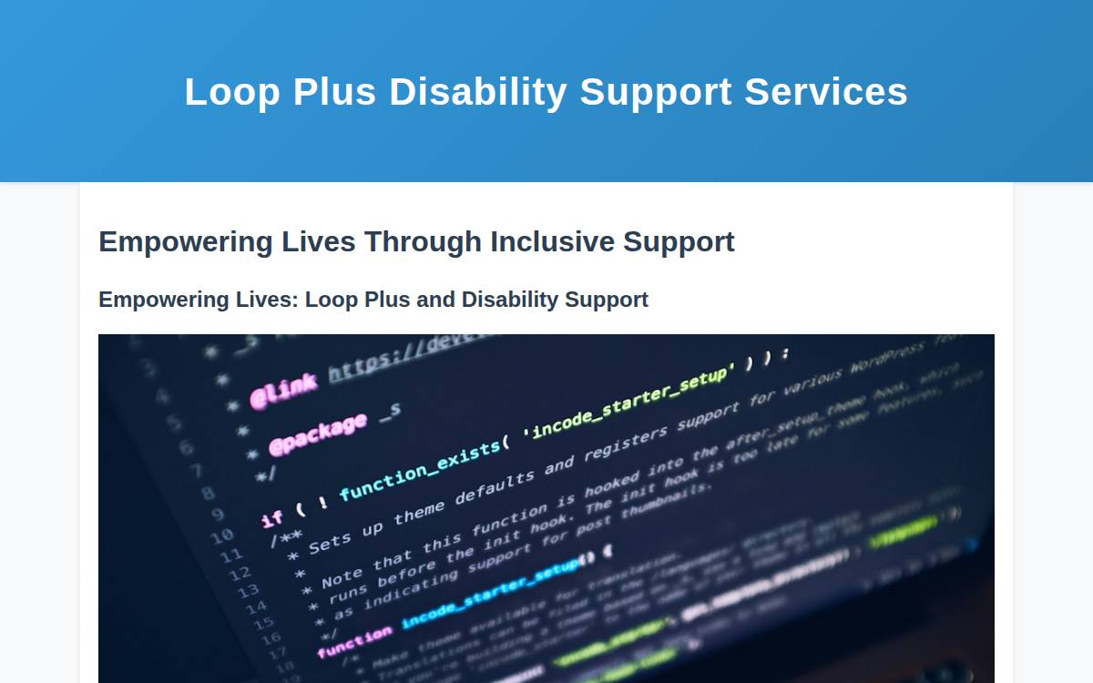 Loop website preview