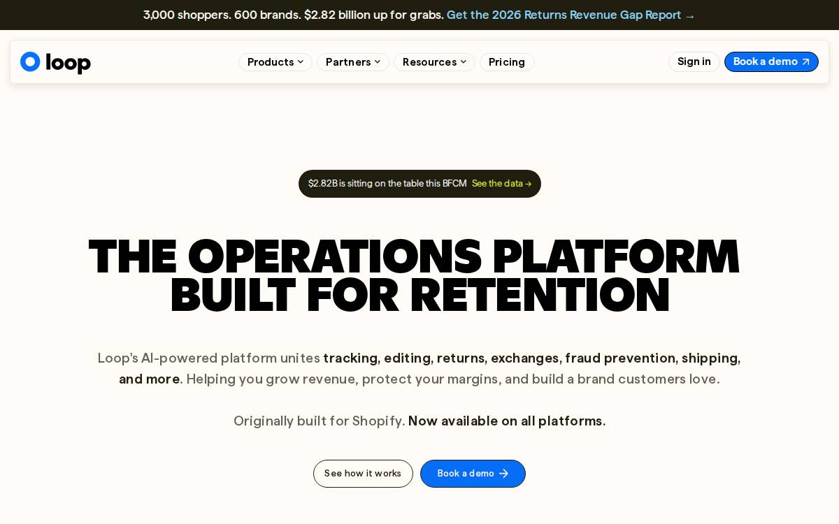 Loop website preview