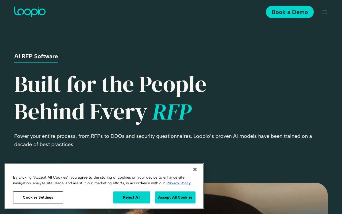Loopio website preview