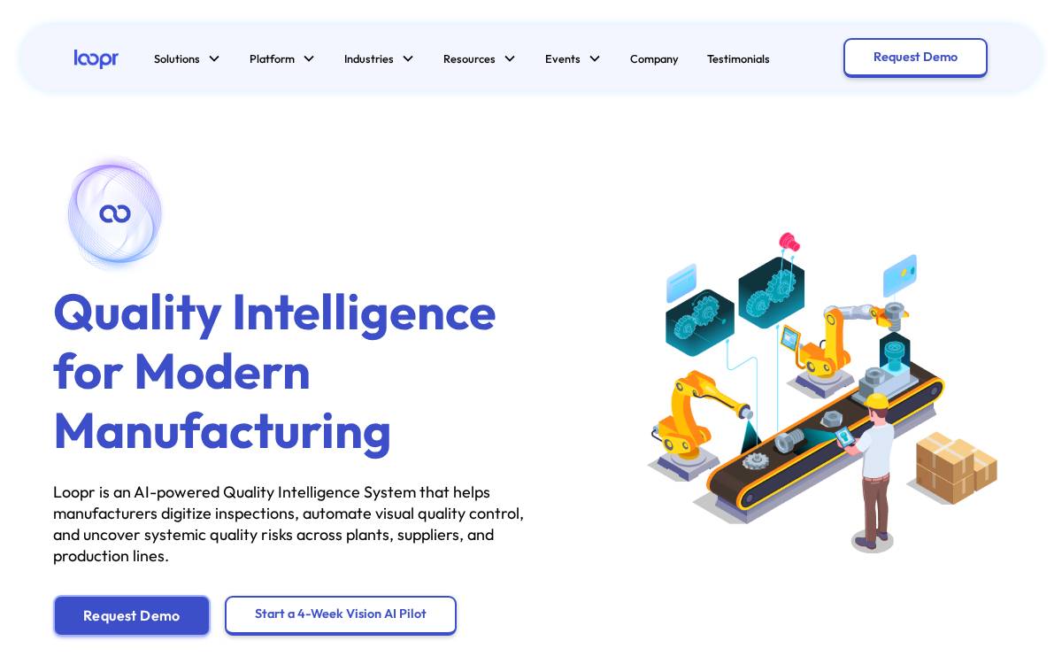 Loopr AI website preview