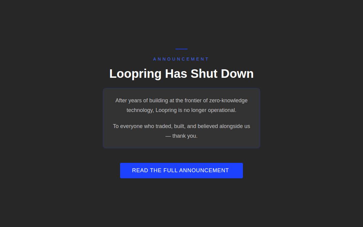 Loopring website preview