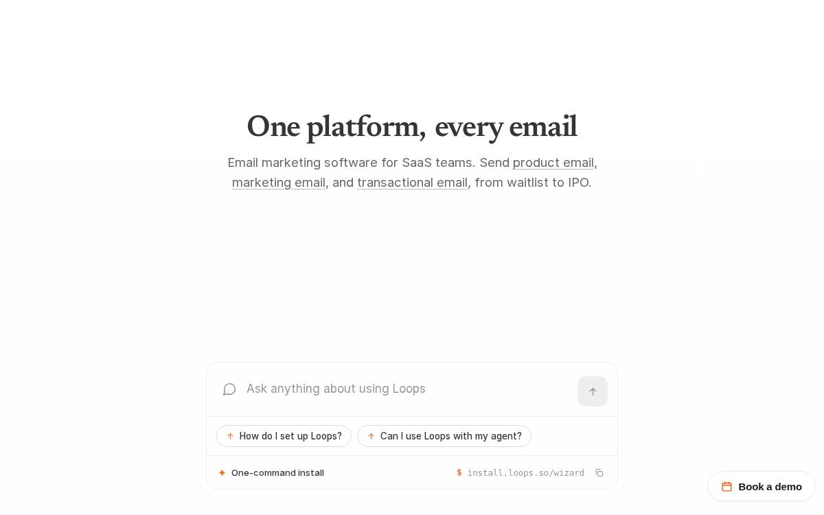 Loops website preview
