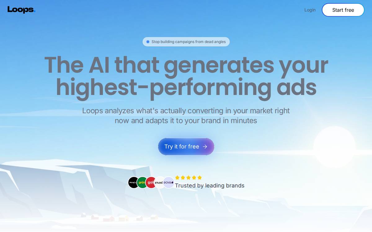 Loops website preview