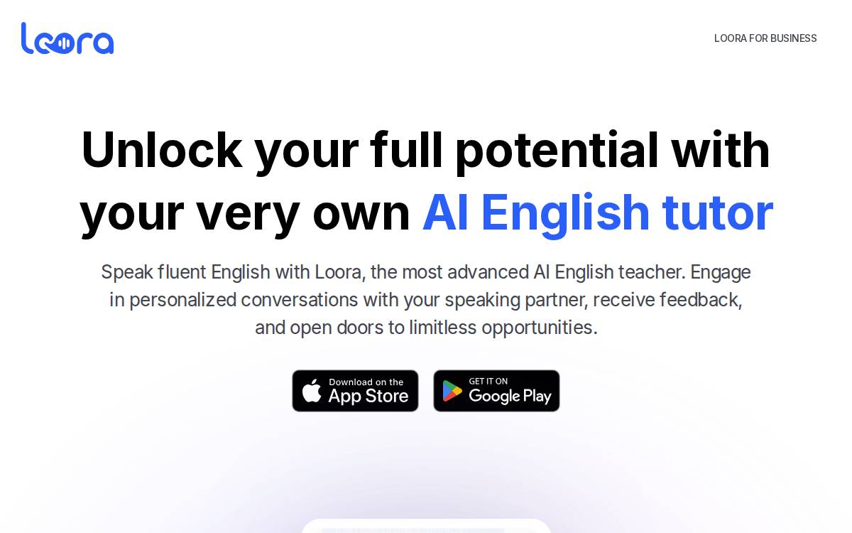 Loora website preview