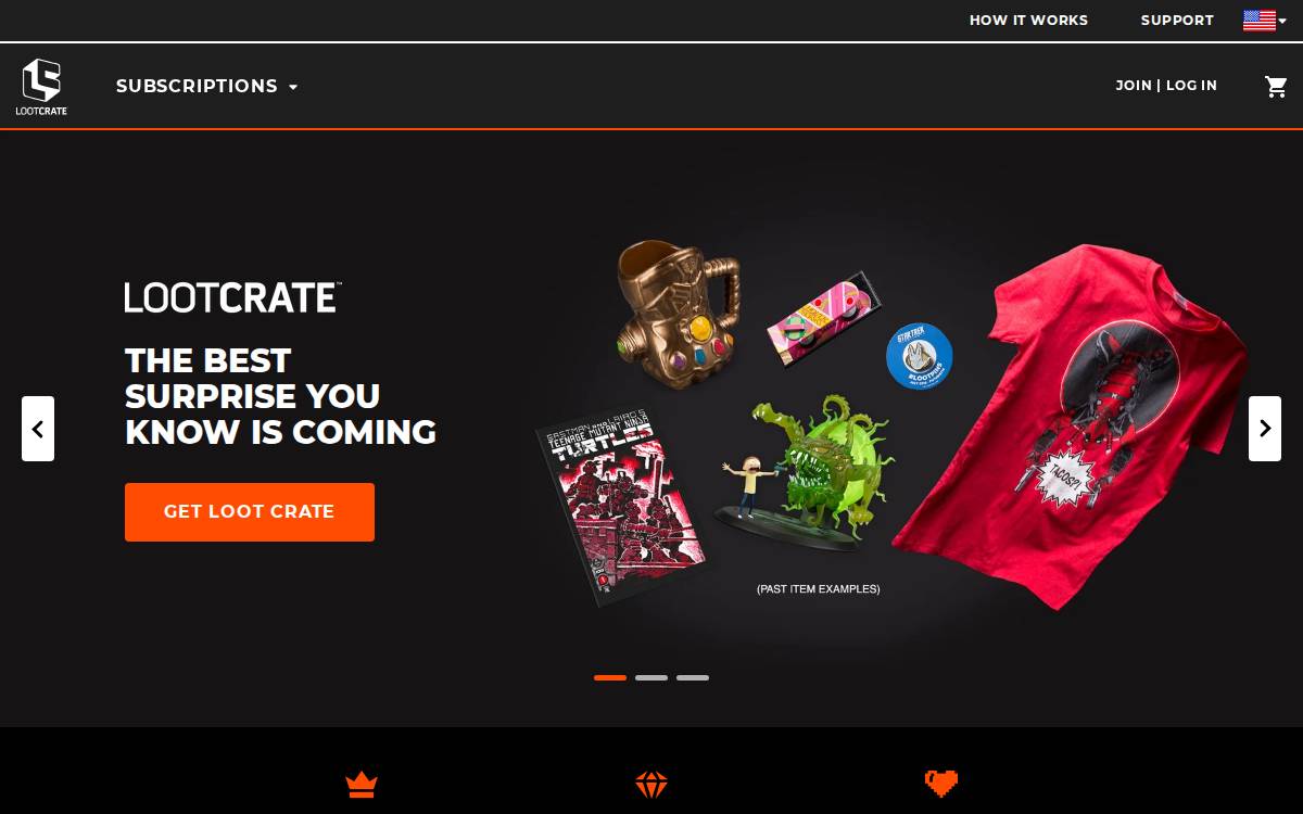 Loot Crate website preview