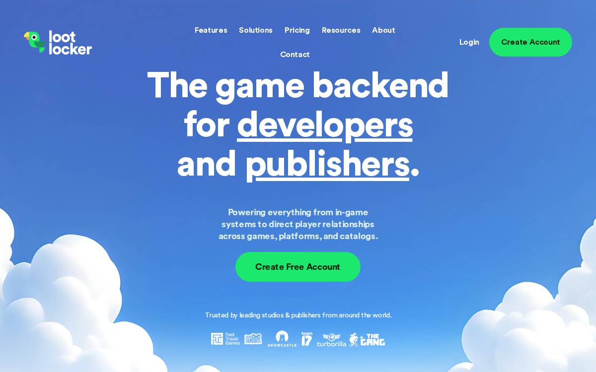 LootLocker website preview