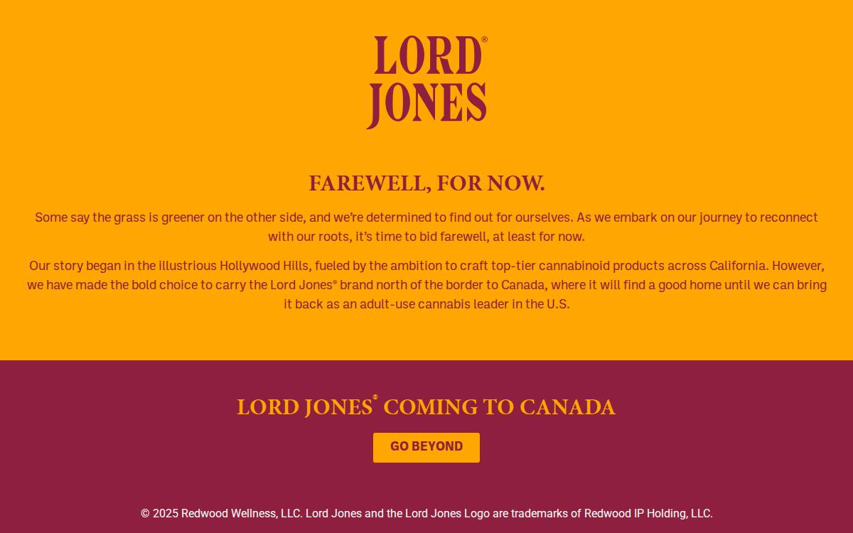 Lord Jones website preview