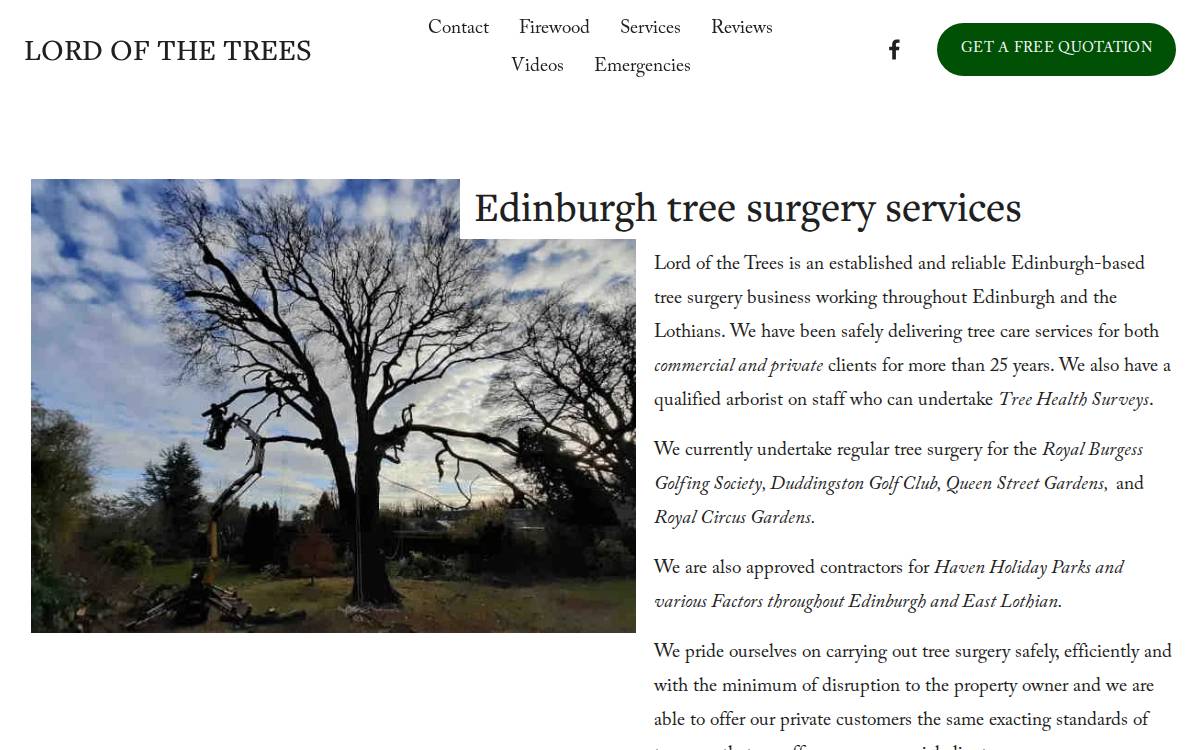 Lordofthetrees website preview