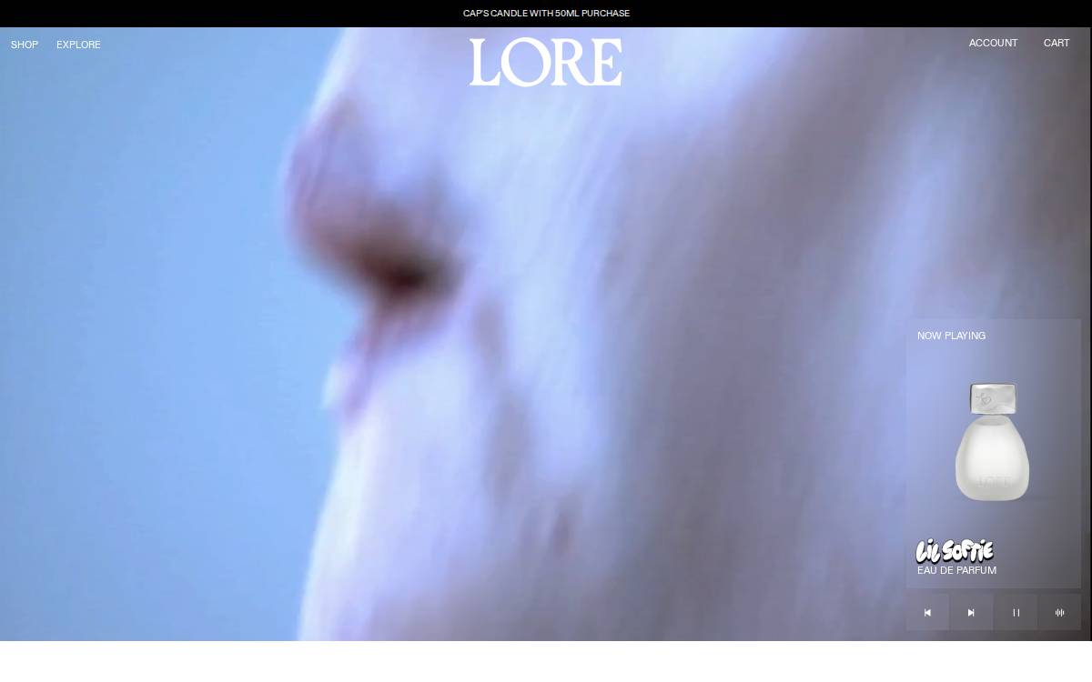 Lore website preview