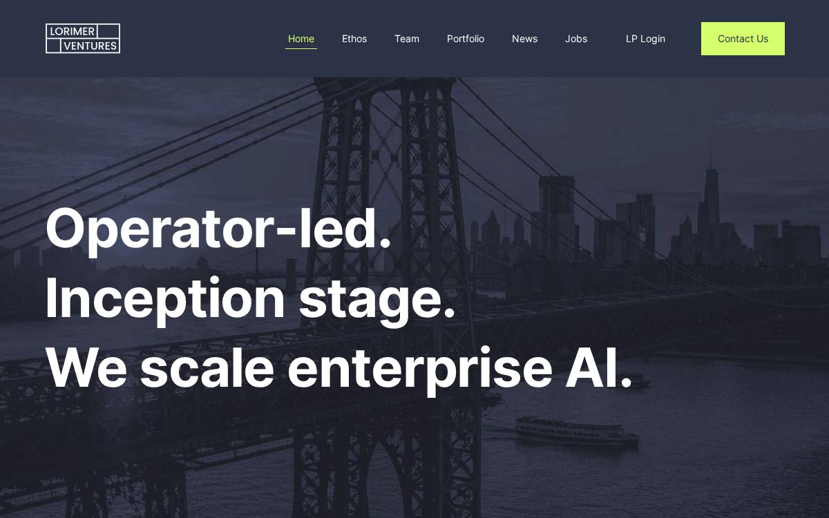 Lorimerventures website preview