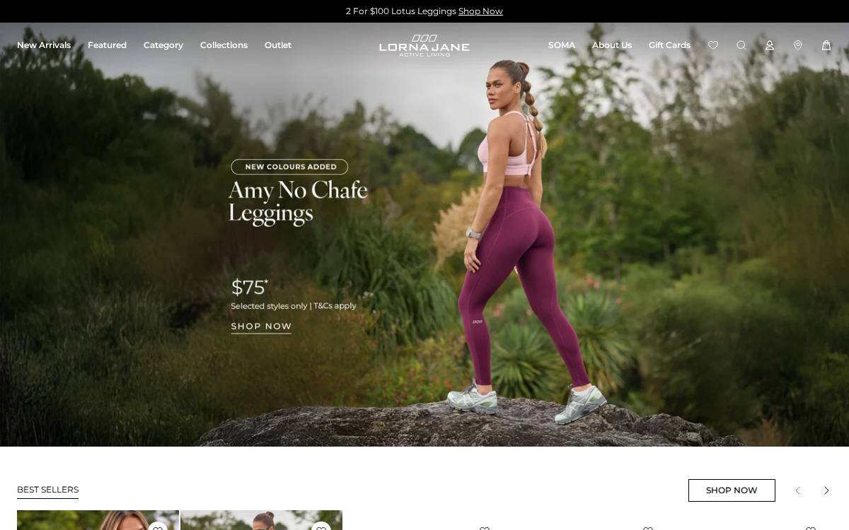 Lorna Jane website preview