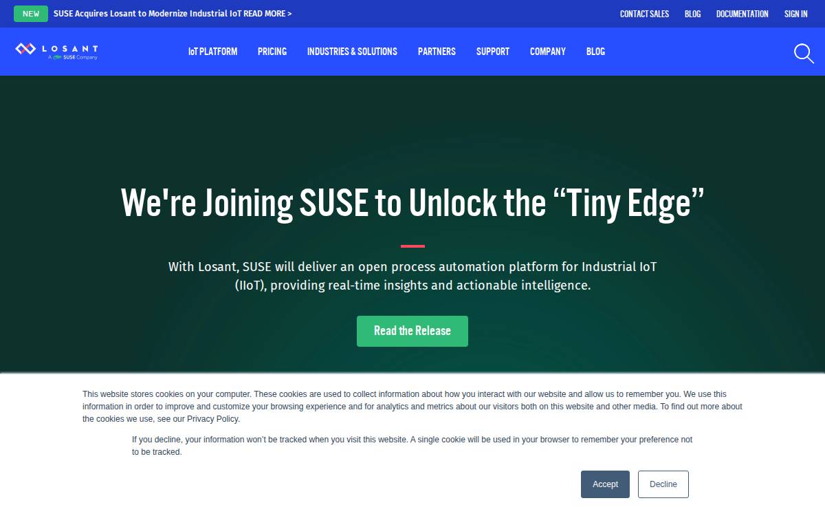 Losant website preview