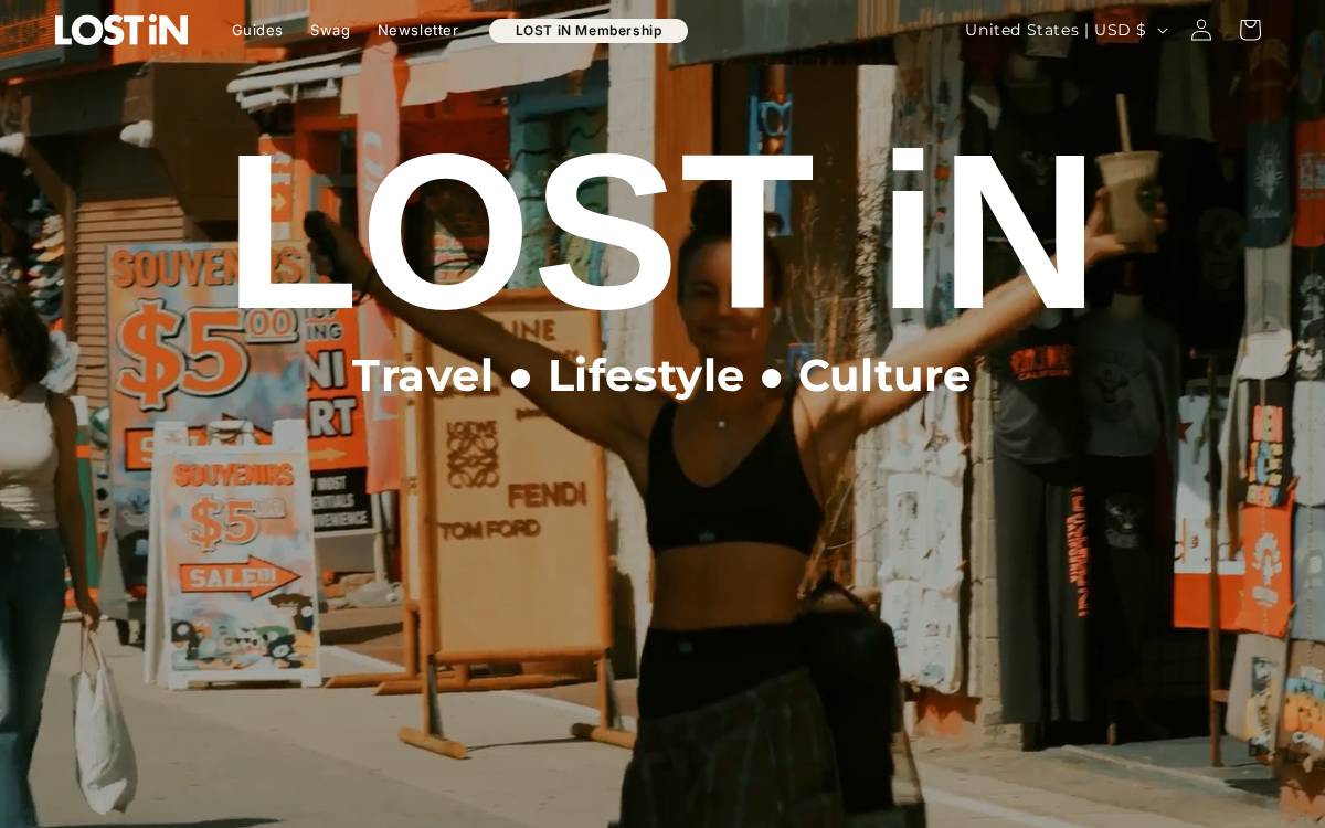 LOST iN website preview