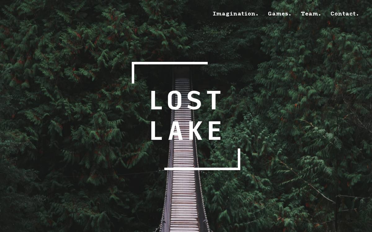 Lost Lake Games website preview