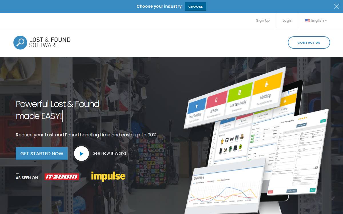 Lostandfoundsoftware website preview