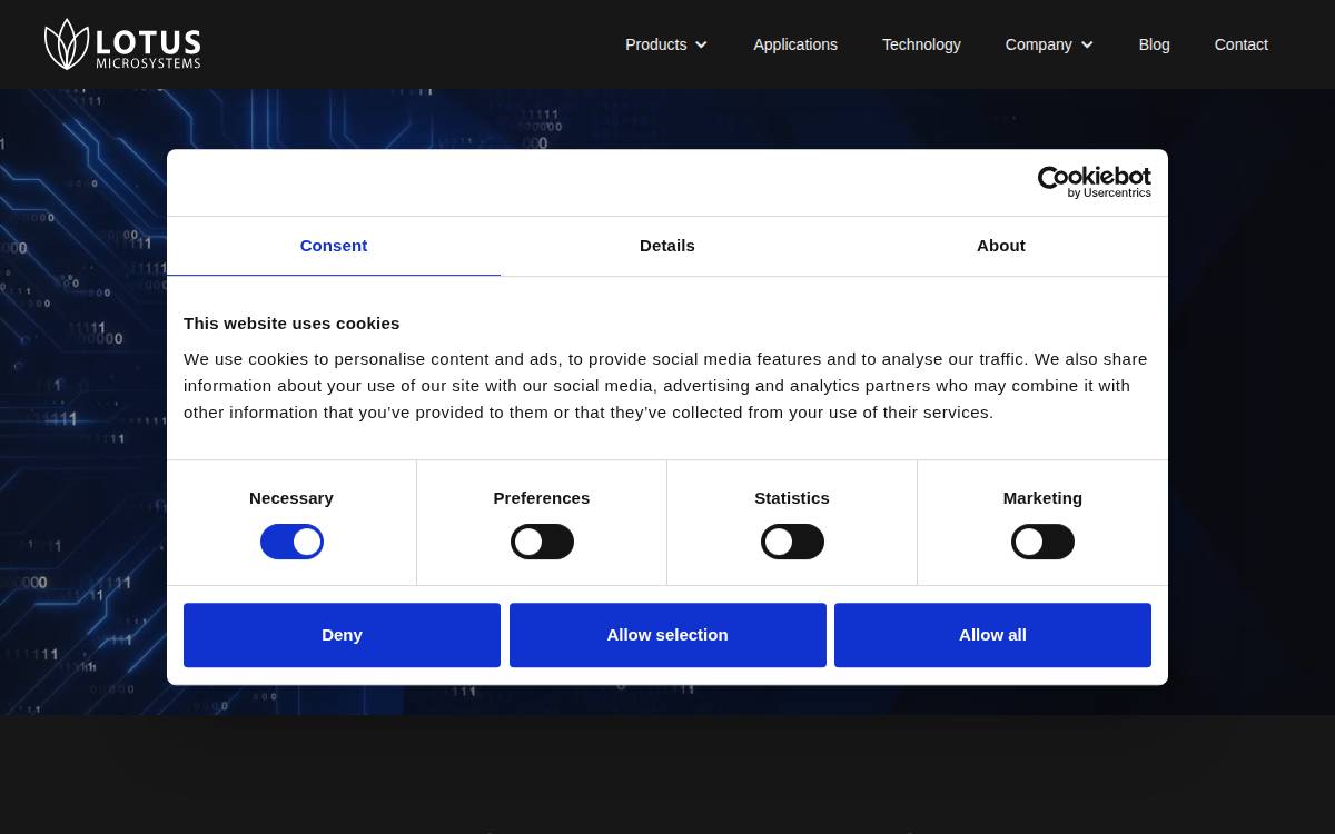 Lotus Microsystems website preview