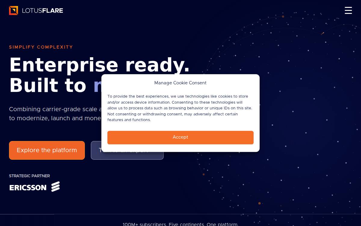 Lotusflare website preview