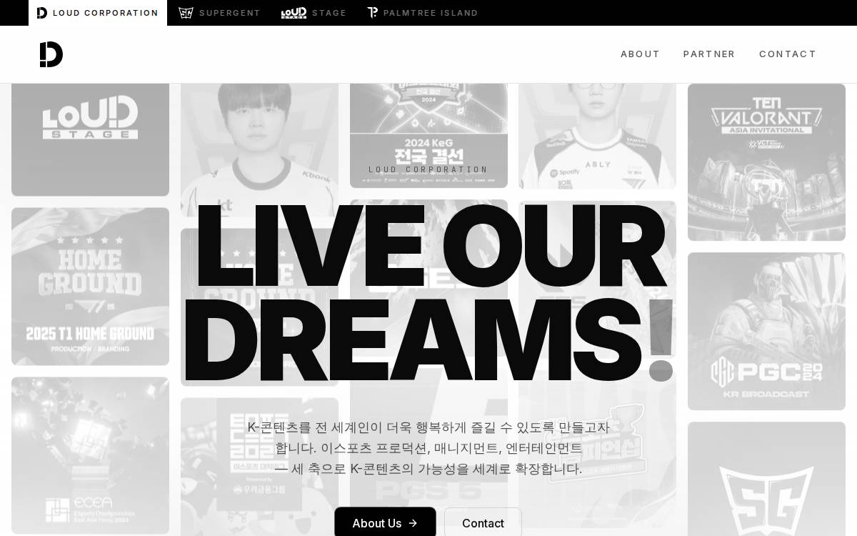 LOUD Corporation website preview