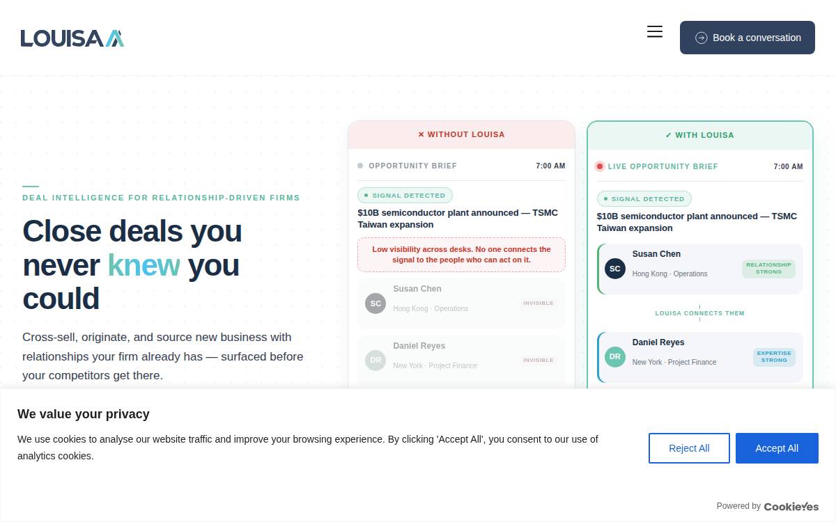 Louisa website preview