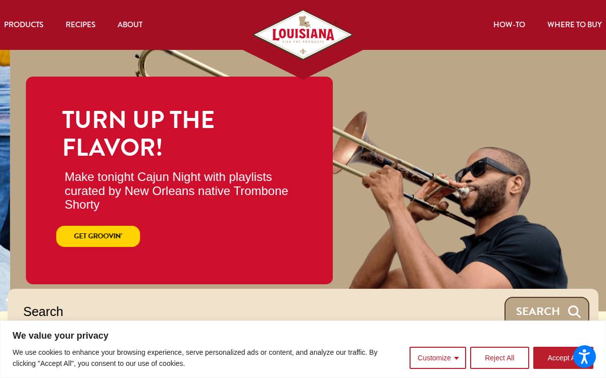 Louisiana Fish Fry website preview