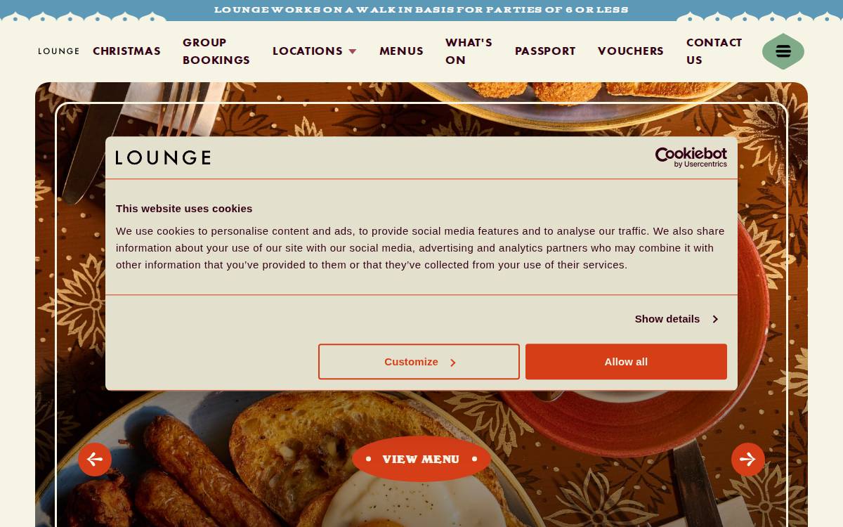Loungers website preview
