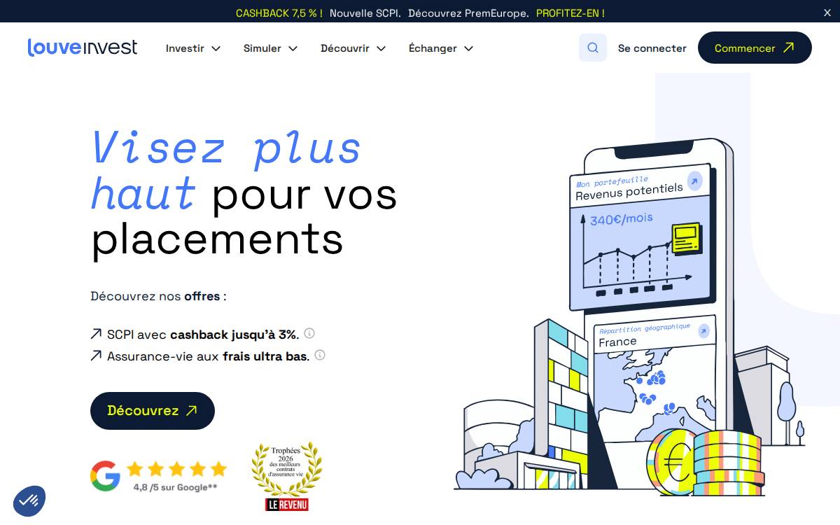 Louve Invest website preview