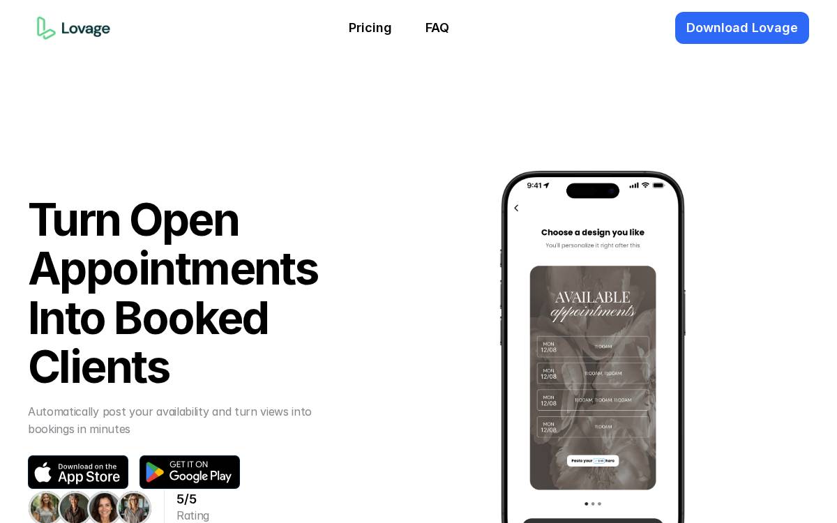 Lovage website preview