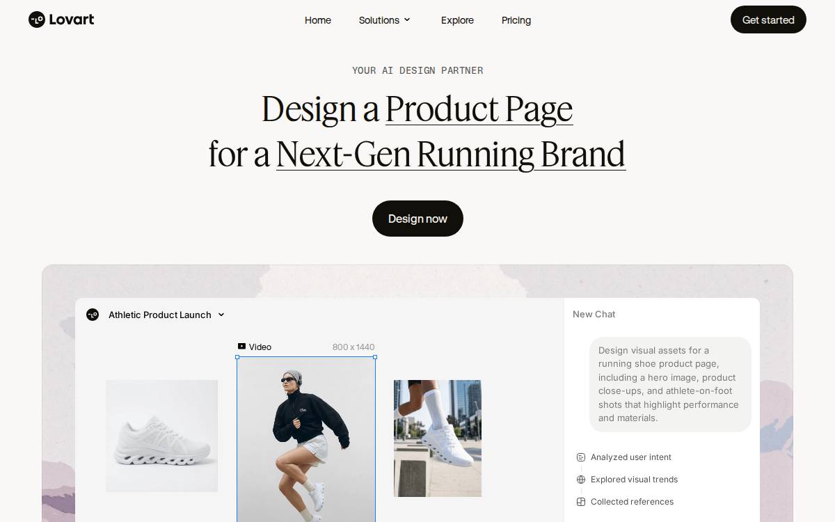 Lovart website preview