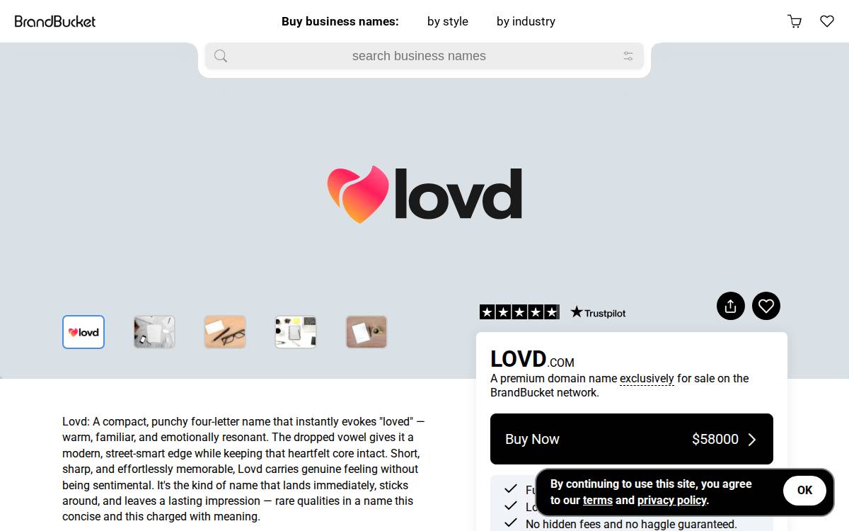 Lovd website preview