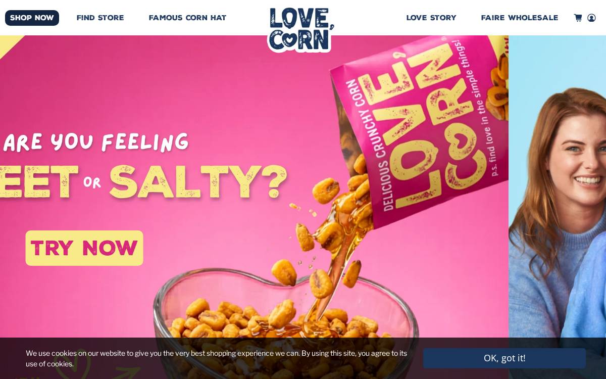 LOVE CORN website preview