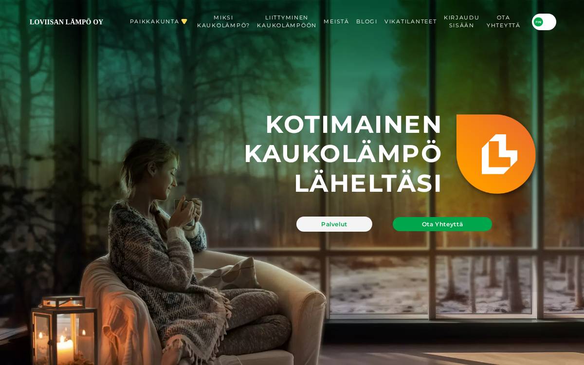 Loviisan Lämpö website preview