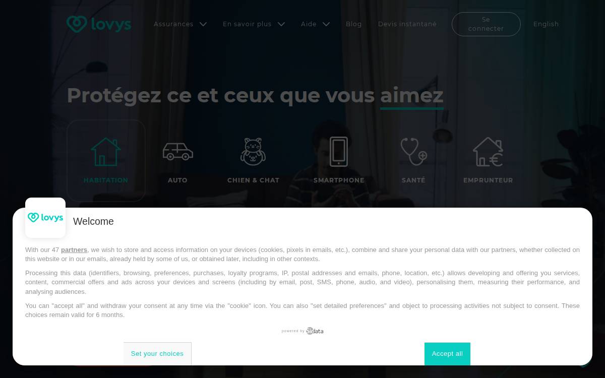Lovys website preview