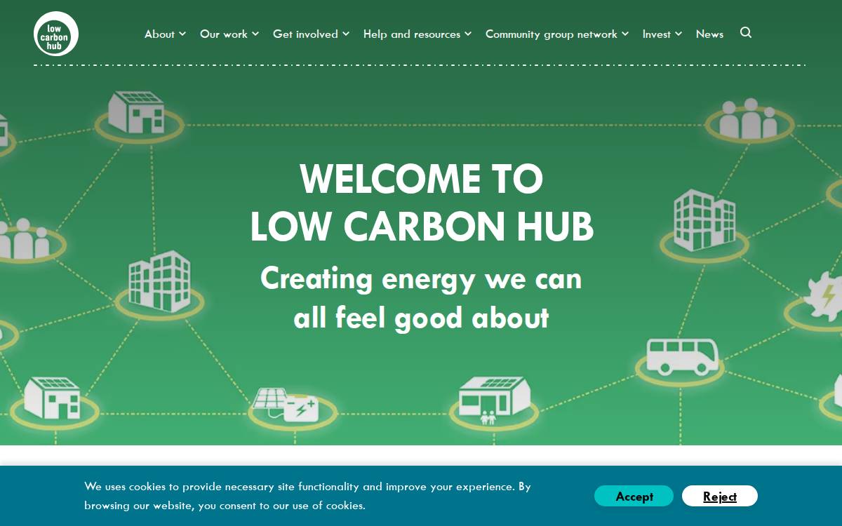 Low Carbon Hub website preview