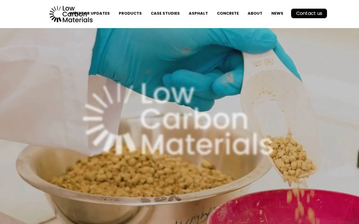 Low Carbon Materials website preview