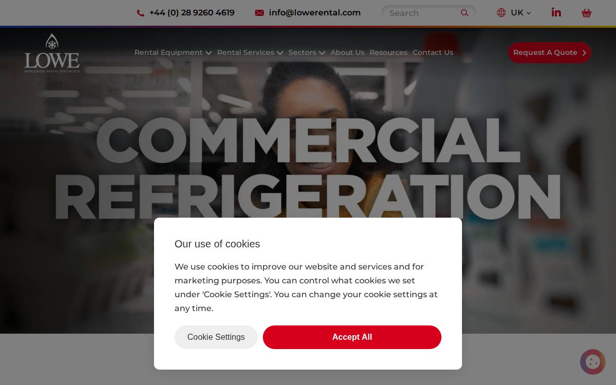 Lowe Rental website preview