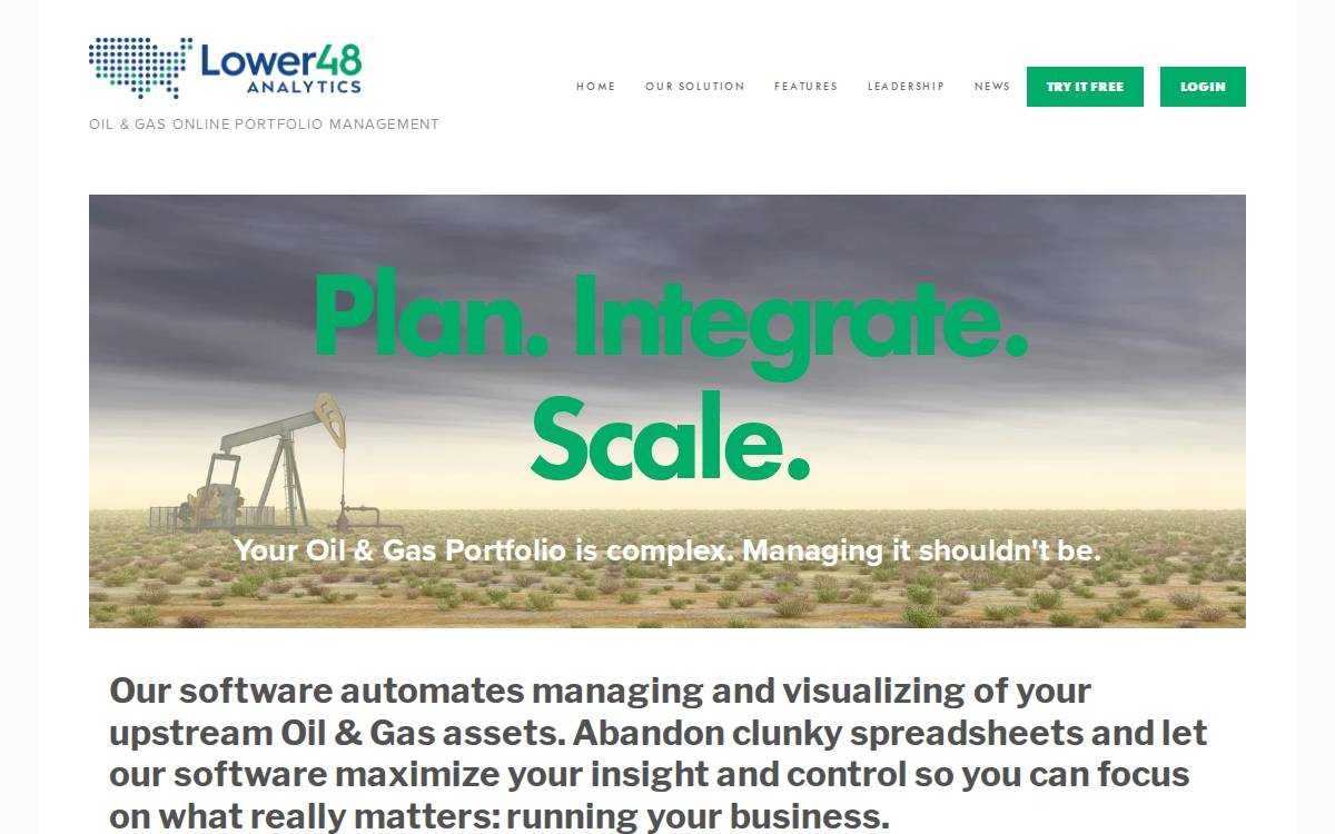Lower48 Analytics website preview