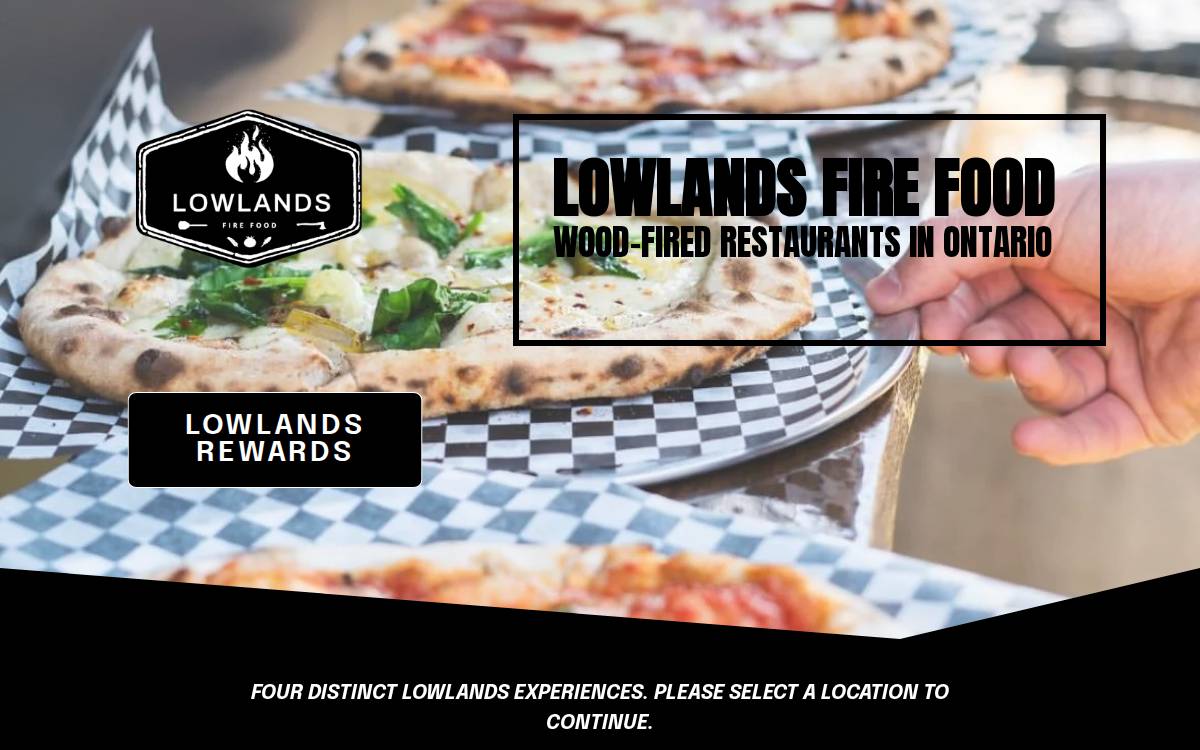 Lowlands Fire Food website preview