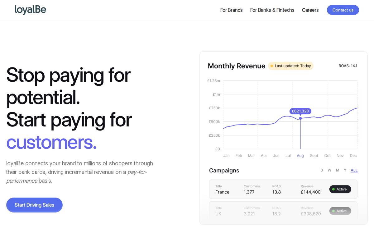 LoyalBe website preview
