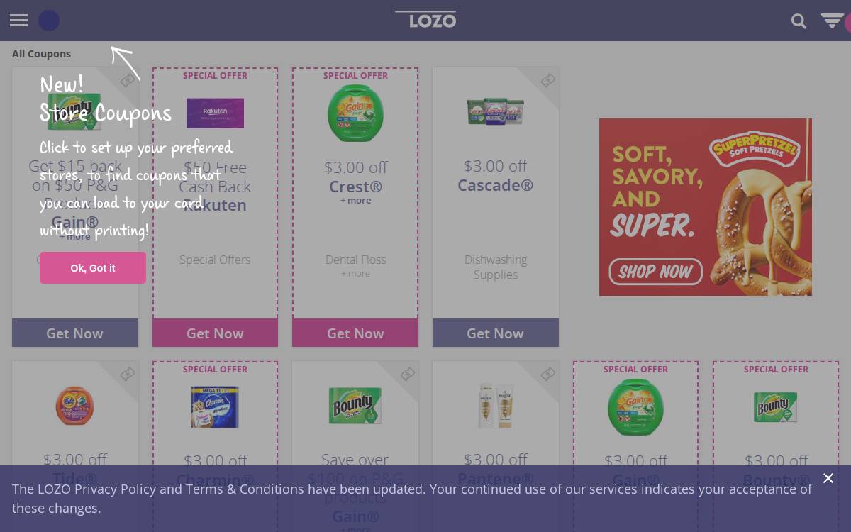 Lozo website preview