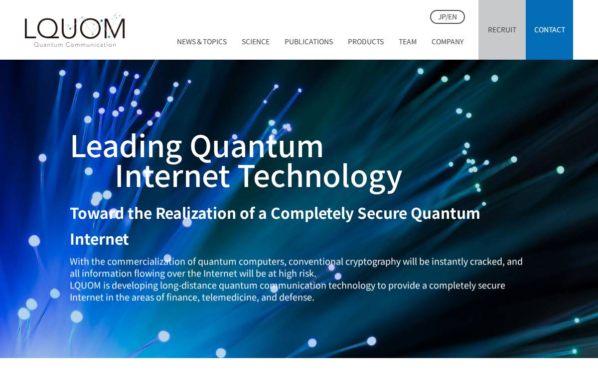 LQUOM株式会社 website preview