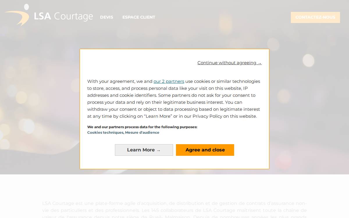 LSA Courtage website preview
