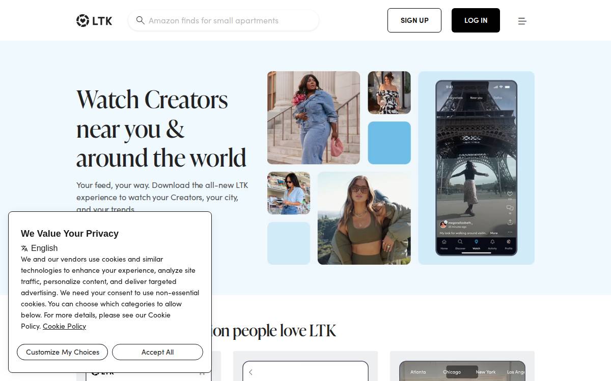LTK website preview