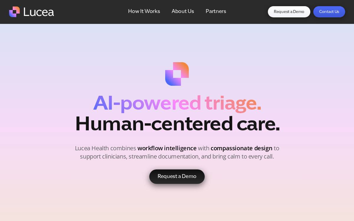 Luceahealth website preview